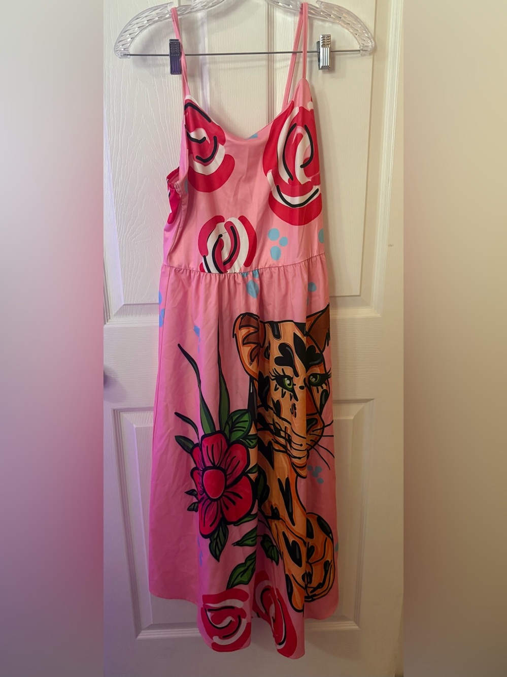 Pink Floral & Tiger Print Sundress